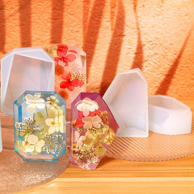 Molde resina torre cristal piedra diamante para cristal flor epoxi resina, fabricación joyas, artesanía