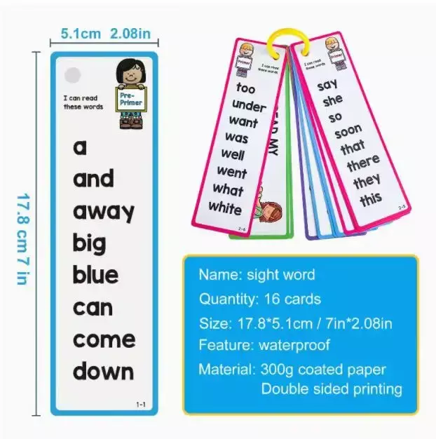 Tarjetas de aprendizaje de palabras en inglés para niños, juguetes de aprendizaje Montessori, material didáctico educativo para jardín de infantes
