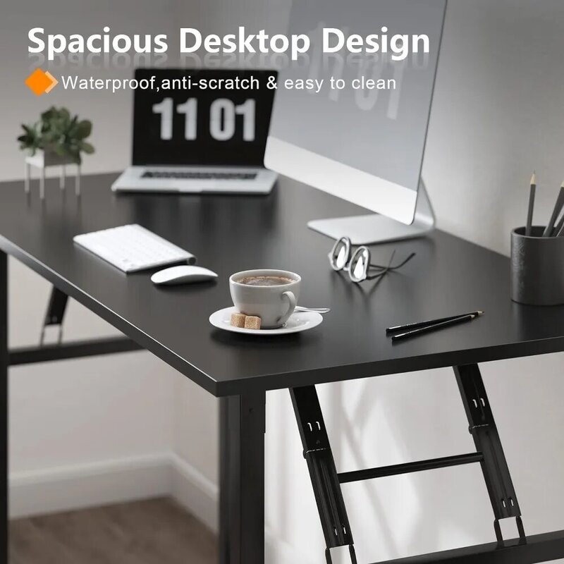 Компьютерный стол, офисный стол 62 дюйма, складной стол с сертификацией BIFMA, компьютерный стол, обеденный стол, не требуется установка