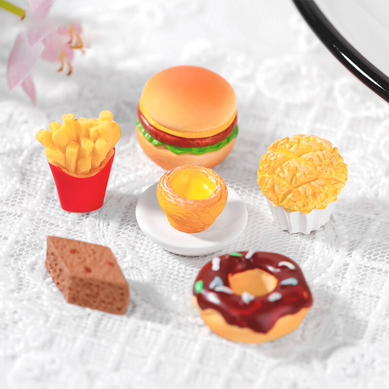 Do kuchni do jedzenia zabawkowe przybory kuchenne do zabawy z imitowanym ciastem hamburgerowym bułeczki z pączkami dekoracja stołowa zabawka dla dzieci dla dzieci