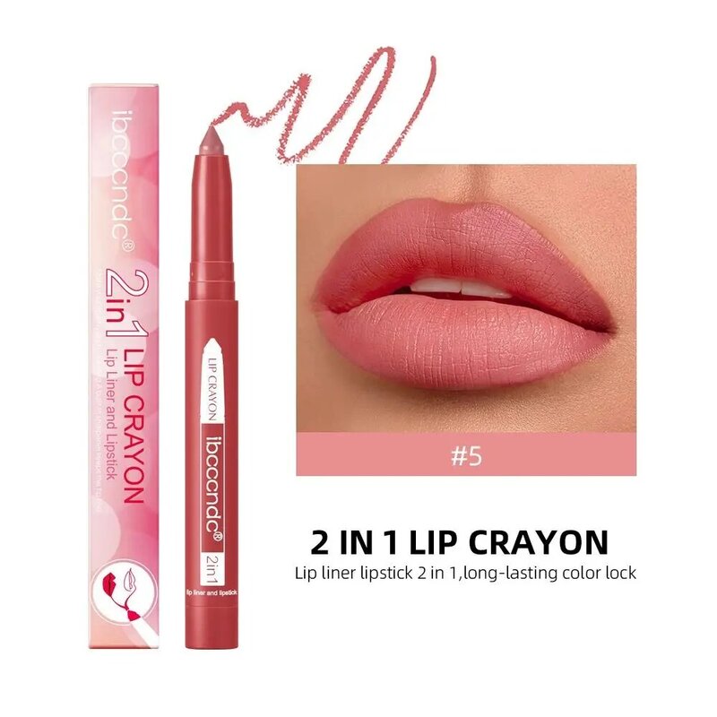 Natural Outline Lip Contour Line Lip Crayon New Matte Waterproof Matte Lipstick Long Lasting Velvet Velvet Lip Liner Pencil