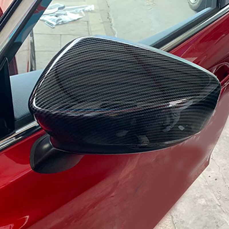 Stiker mobil Trim penutup kaca spion, gaya serat karbon pintu samping sayap untuk Mazda 6 Atenza 2019 2020