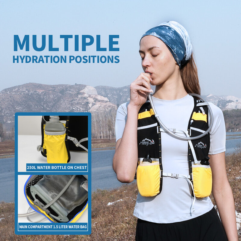 INOXTO-mochila ultraligera para hombre y mujer, morral impermeable para escalada al aire libre, bolsa de hidratación, 3L