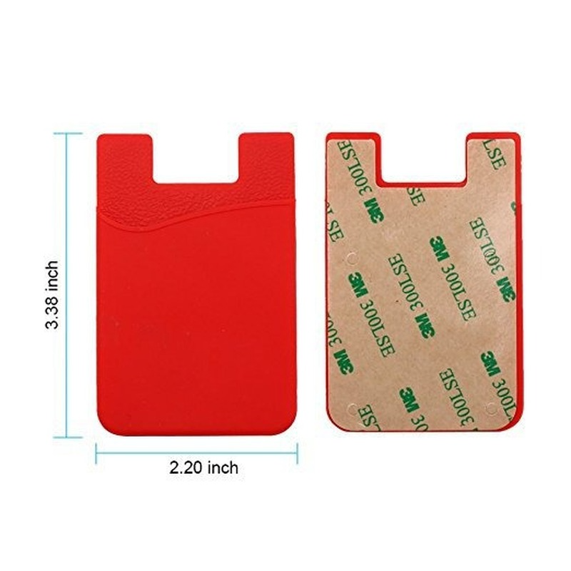 1Pcs Silicone Business Credit Pocket Adhesive Fashion Vrouwen Mannen Mobiele Telefoon Id Card Cover Slim Case Sticker Case tassen