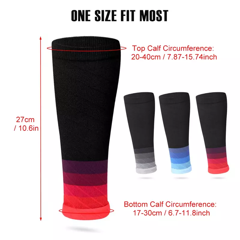 1 Pair Calf Compression Sleeve for Men and Women Leg Compression Sleeve for Running Shin Splints Varicose Veins
