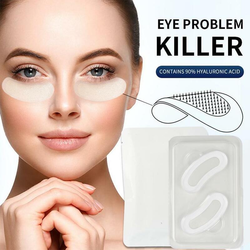 Acido ialuronico Microneedle benda per gli occhi maschera per antirughe invecchiamento occhiaie idratante sotto i cuscinetti in Gel per gli occhi cura della pelle