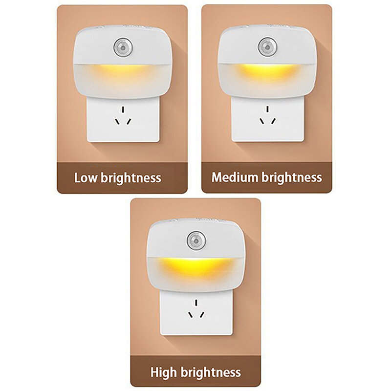 Lampka nocna LED światło na czujnik ruchu EU US podłącz lampki nocne na dekoracja do sypialni dziecięcej korytarz schody WC lampka nocna