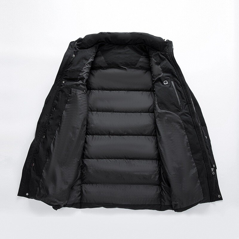 Черная куртка с капюшоном в наличии, зимняя однотонная Повседневная модная Молодежная пуховая куртка