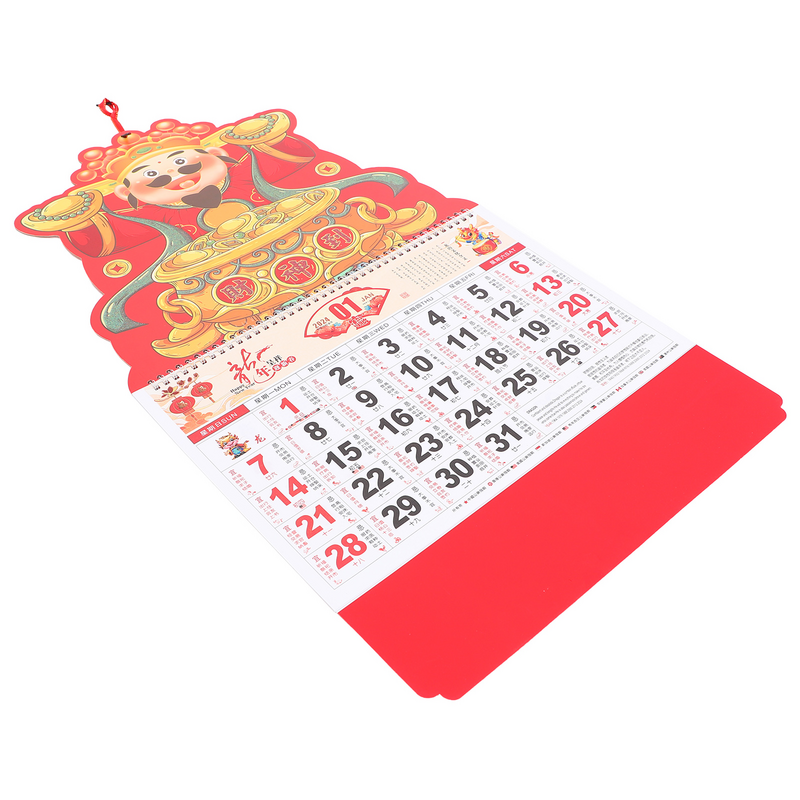 2024 Jahr des Drachen wandkalenders Haushalt hängende Kalender im chinesischen Stil Knopf