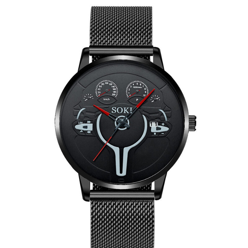 Luxury Men's Watches Calendar Watches Men Stainless Steel Strap Clock Sport Watches Mens Quartz Wristwatches Relogios Masculino