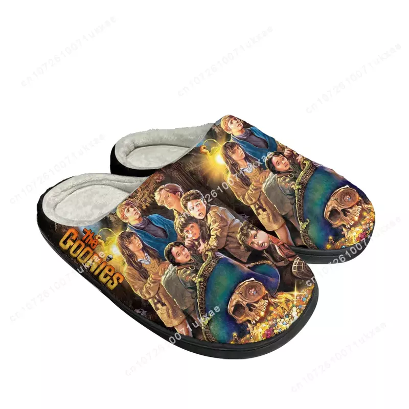 The Goonies Movie Home pantofole in cotone Mens Womens Plush Bedroom Casual Keep Warm Shoes pantofola termica per interni scarpa personalizzata