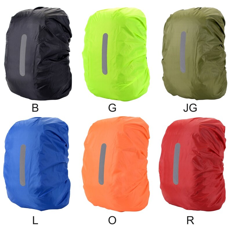 Reflective Waterproof Backpack Rain Cover Outdoor Sport Night Cycling Safety Light Raincover Case Bag Hiking 30-80L
