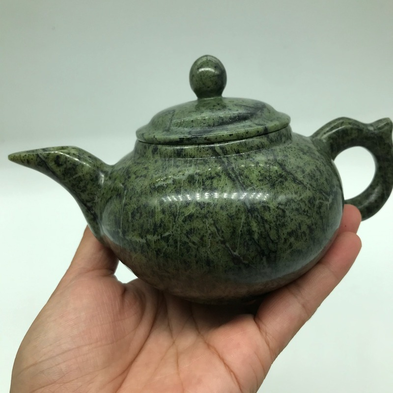 Чайный набор из натурального тибетского нефрита, набор из лекарственного камня и чашки с магнитной змеиной кожей, Нефритовая чайная чашка из натурального нефрита, случайный цвет