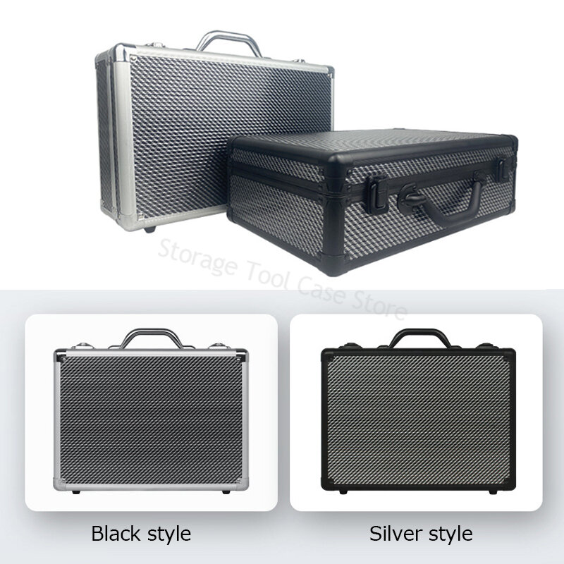 Cassetta degli attrezzi portatile in fibra di carbonio cassetta degli attrezzi per la casa valigia custodia rigida in alluminio scatole Organizer cassetta degli attrezzi per strumenti di sicurezza