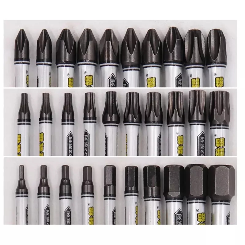 1/4 Screwdriver Bit Set Impact Drill Batch Head Torx Hexagonal Cross Plum Blossom Head Magnetic Tamper Proof Screwdriver Bits