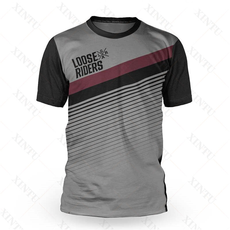 Футболка мужская для мотокросса, свободная рубашка с коротким рукавом, дышащая, быстросохнущая, для горного велосипеда, BMX DH Enduro