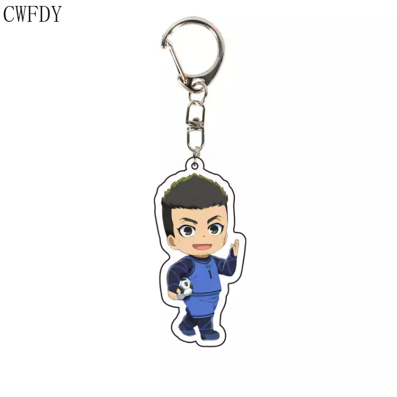 BLUE LOCK-Porte-clés en acrylique avec figurines de dessin animé anime, accessoires de clé Kawaii, cadeaux d'anniversaire, Isagi, YopiercBachira, Meguru, JOCostume