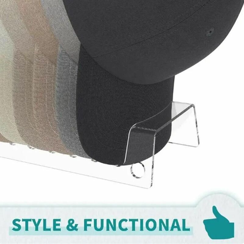 Акриловая вешалка для бейсболок и шляп, модная прозрачная компактная вешалка для хранения, органайзер для кепок и шляп