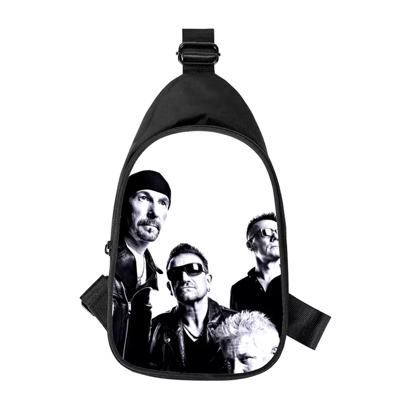 U2 band-Bolso de pecho cruzado con estampado 3D para hombre y mujer, bolsa de hombro cruzada en diagonal, paquete de cintura escolar para marido, nuevo
