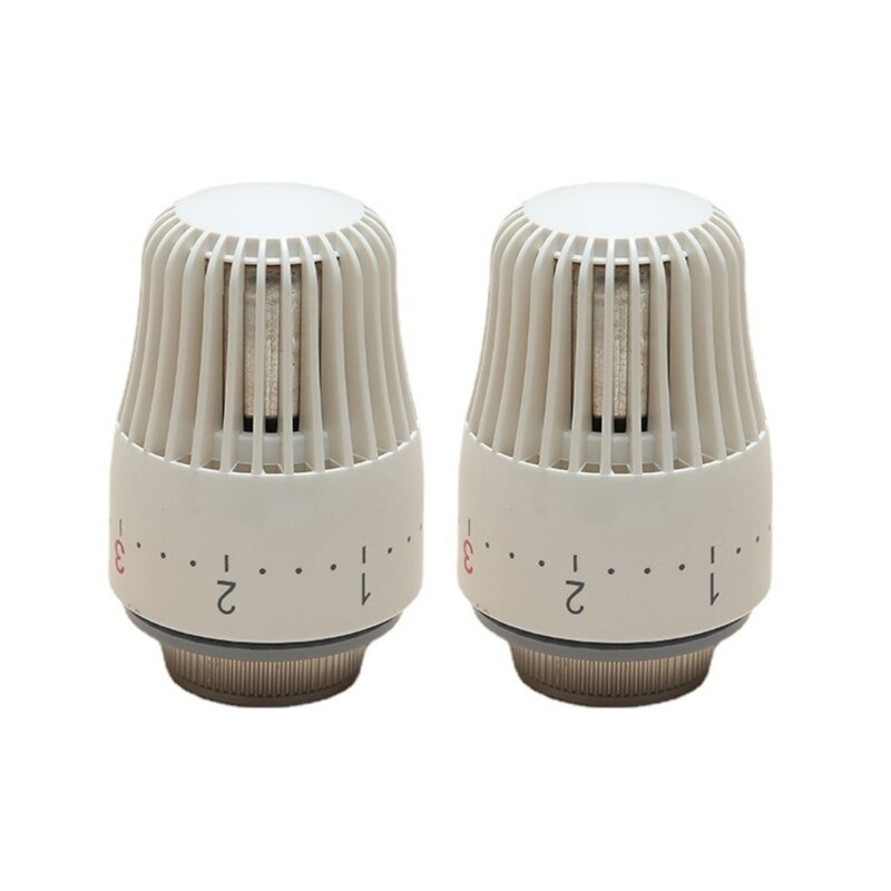2 válvulas de termostato de radiador de piezas, solo cabezal, perilla de Control de temperatura de radiador, reemplazo de válvulas termostáticas de radiador