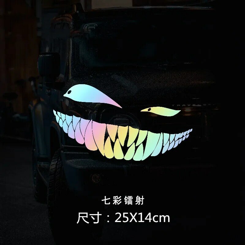 Cute leaned eyes bad smile Car Stickers decalcomanie per moto Funny Auto Body Styling Decoration Window Sticker vinile impermeabile