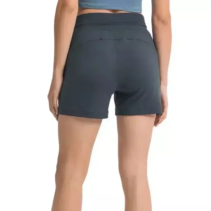 Pantalon court en lyJean-à haute élasticité pour femme, vêtement de sport aéré à séchage rapide, idéal pour le yoga, le tennis, le fitness et la course à pied