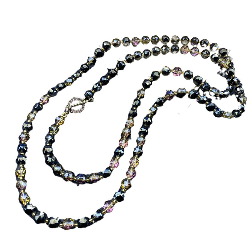 Винтажное темпераментное ожерелье ручной работы из бисера и стеклянных бусин для женщин и девушек, подарок, колье, ювелирные изделия оптом