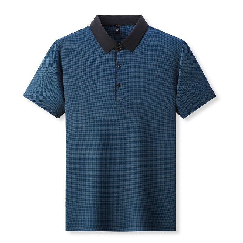 Summer New Men's T-shirt Business Casual Polo Shirt Fashion Trend Simple Lapel Body Shirt