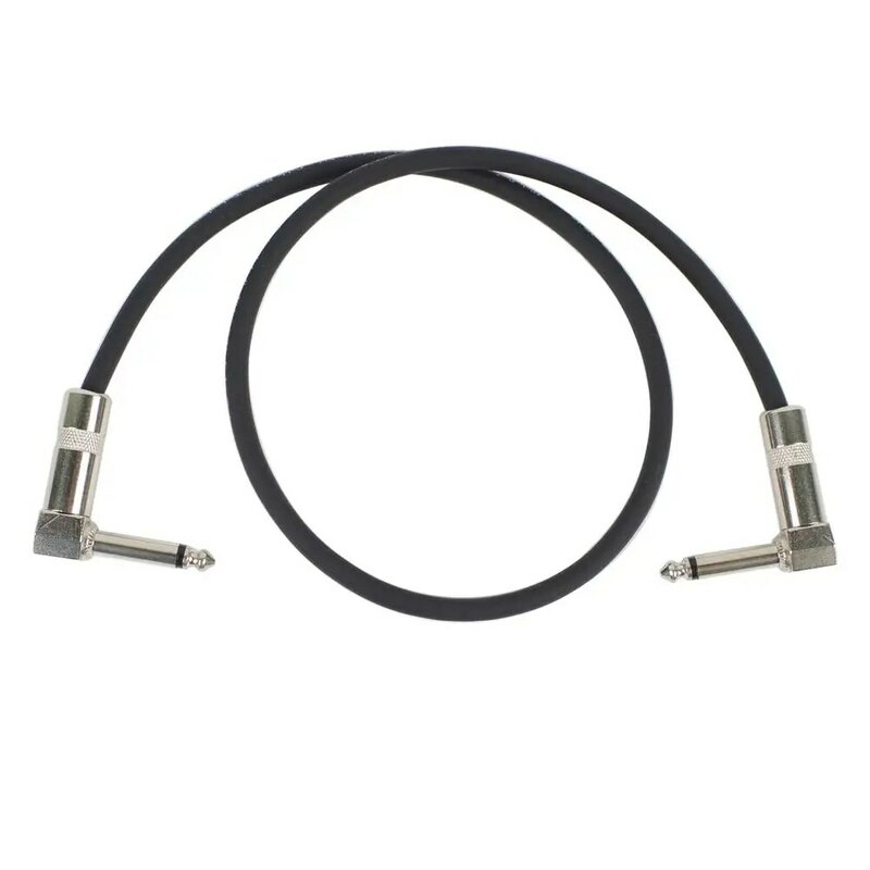 60Cm Konektor Kabel Pedal Efek Gitar 6.35 Plug Kawat Tembaga Garis Adaptor Kepala Bulat Aksesori Instrumen Gitar Listrik