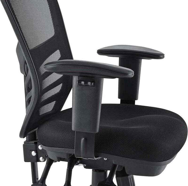 Modway EEI-757-BLK 관절형 인체 공학적 메쉬 사무실 의자, 블랙