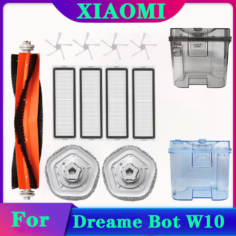 Dreame Bot W10 W10pro Robot de autolimpieza, piezas de repuesto para aspiradora y fregona, Accesorios lavables, reemplazo de filtro Hepa