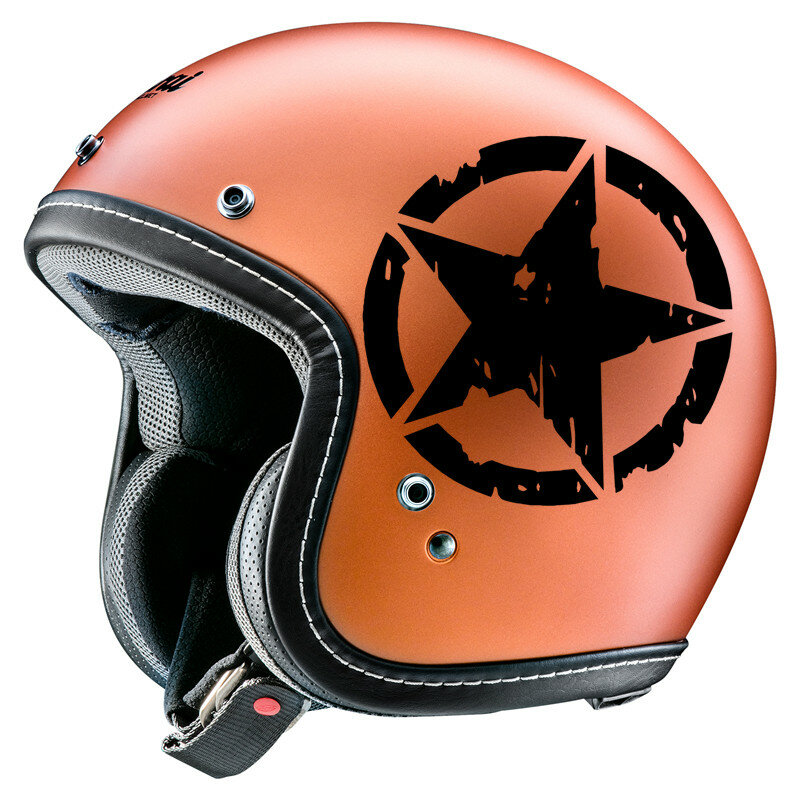 Pegatina de vinilo de estrella de cinco puntas para motocicleta, calcomanía de decoración de casco de Motor, pegatinas de estrella de cinco puntas