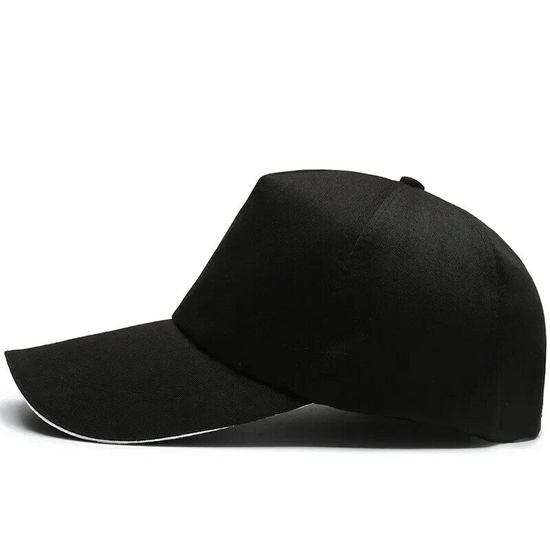 Gorra de béisbol de 100% algodón para hombre y mujer, sombrero de sol sólido, diseño propio, gorras al aire libre con botón de Metal, sombrero promocional publicitario personalizado