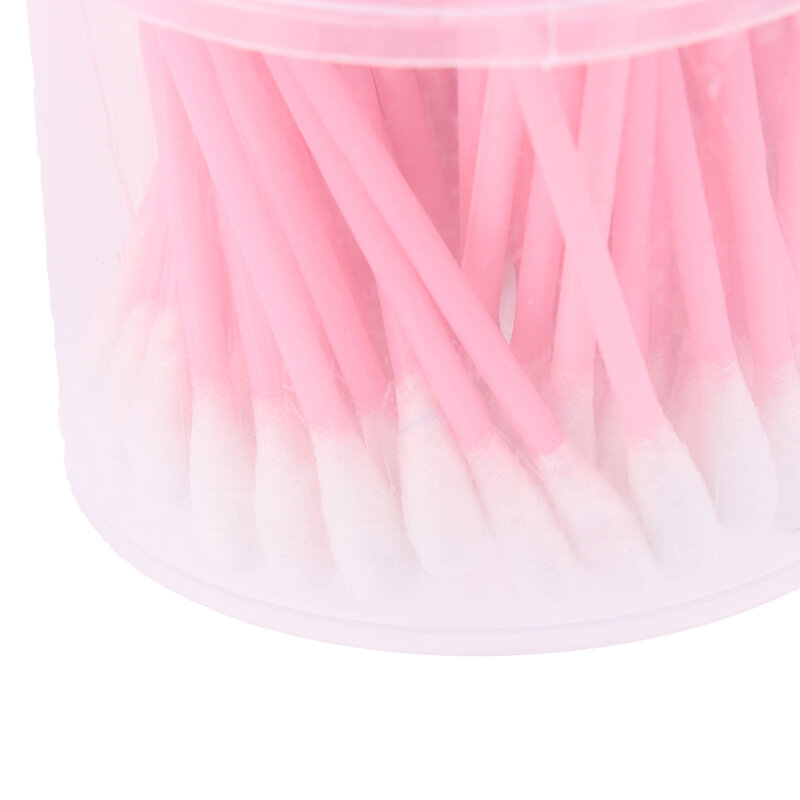 100pcs/Box Disposable Double Head Cotton Swab Women Makeup Plastic Ear Pick Cotton Swabs Nose Ears Cleaning Health Care Tools