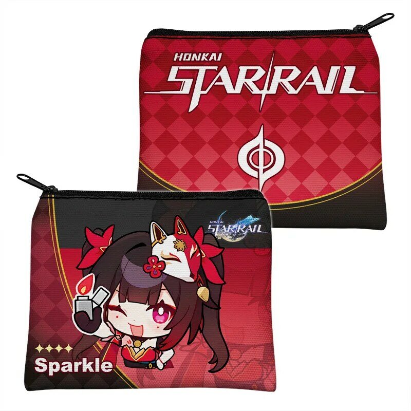 Game Honkai:Star Rail Peripherals Cute Fashion Canvas Coin Purse Wallet Portable Robin Sparkle Boothill Acheron Aventurine
