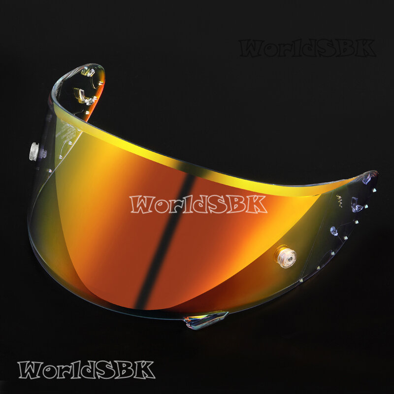 12 cores de ouro iridium motocicleta rosto cheio capacete viseira lente caso para shoei x14 X-14 z7 CWR-1 nxr RF-1200 x-spirit 3 viseira máscara