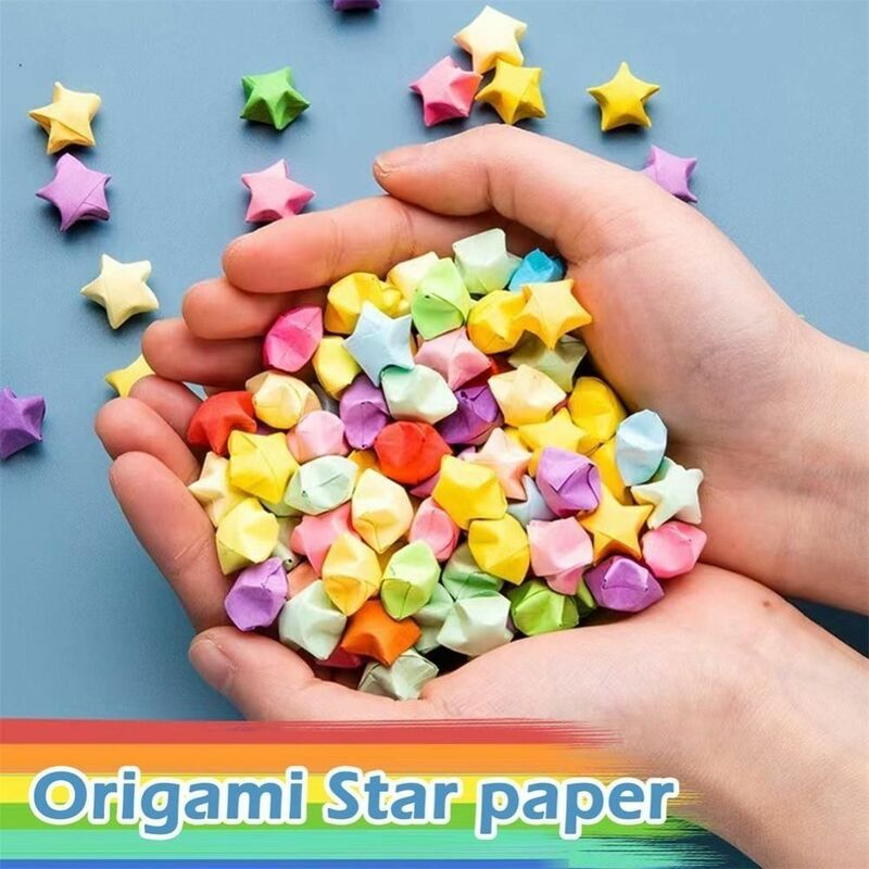 Pattern Party Decoration Art Crafts Double Sided Lucky Star Diy Hand Arts Make Home Decoration Origami Stars Paper Strips