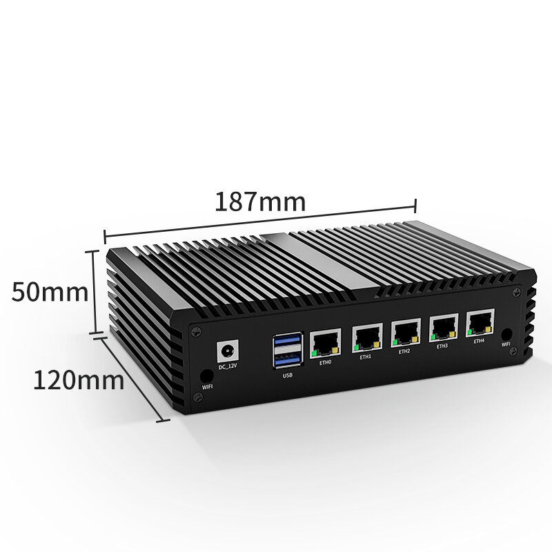 [6.6]BKHD G47 Pfsense Mini PC InteI Celeron N5095 procesor czterordzeniowy 5 porty Ethernet 2500 mb/s OEM ODM biznes komputer do gier