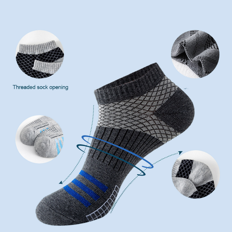 Calcetines deportivos de algodón para hombre, medias bajas y poco profundas para correr y hacer ejercicio al aire libre, 5 pares