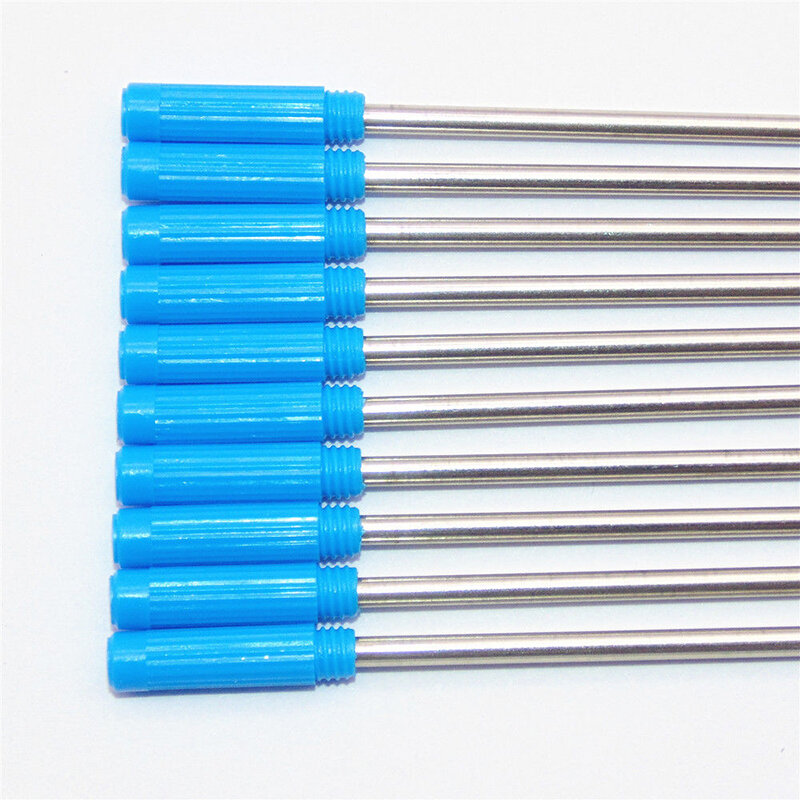 10PCSLOT Cross Type Ballpoint Pen Refill Special Pen Pen Refill Rod Rod คาร์ทริดจ์แกนหมึกรีดแบล็กสีน้ำเงินหมึก 11.6 ซม.