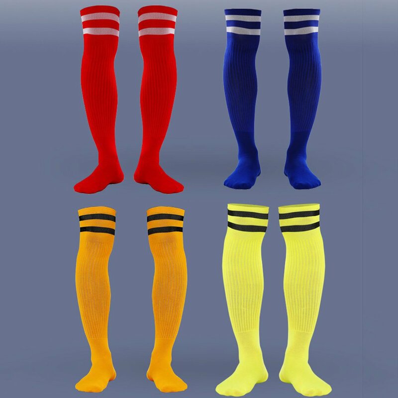 Skarpety piłkarskie dla dorosłych Hit kolorowy odporny na zużycie Sport długie skarpety na podkolanówki wysokie baseballowe skarpety hokejowe