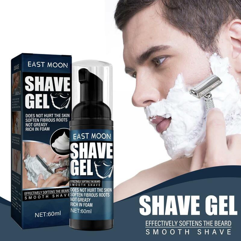 Gel da barba schiuma delicata crema da barba idratante per una pulizia rinfrescante Gel da barba ammorbidente schiuma per S4N5