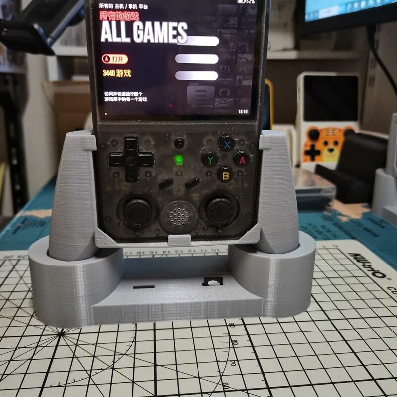 Untuk Anbernic RG353V RG353VS 3D permainan cetak konsol tangan gamepad pegangan pegangan telapak tangan tampilan dasar meja braket pelat lubang berdiri