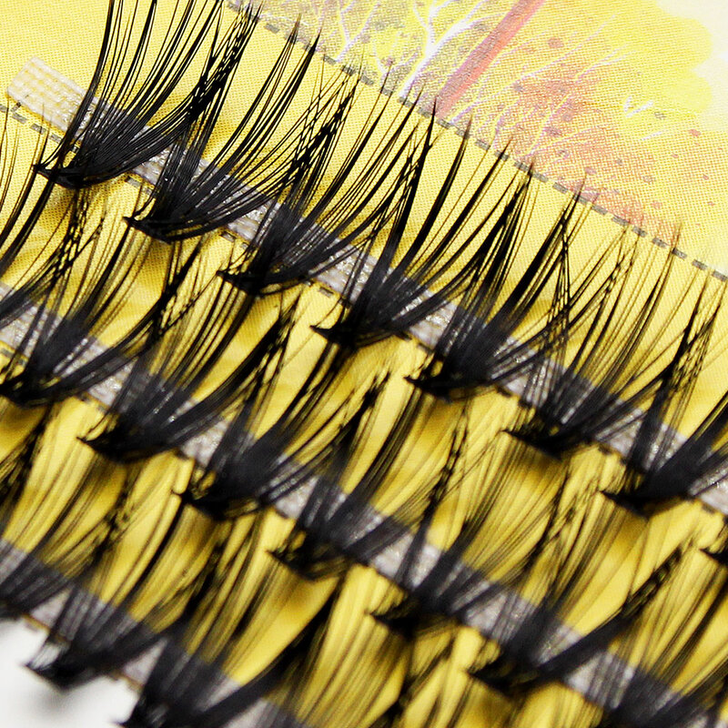 0.05/0.07mm Thickness Real Silk Individual Cluster Eyelash Extension Natural Mink False Faux Lashes Ultra Soft Cilos 3D Volume