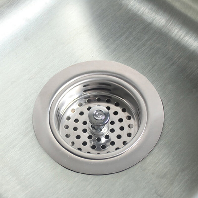 Tappo del filtro del lavandino della cucina tappo del filtro del lavandino dei rifiuti del piatto di lavaggio dell'acciaio inossidabile tappi di scarico dei capelli del bagno accessori per la cucina