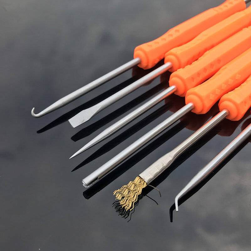 Kit d'accessoires de soudure 6 en 1, ensemble d'outils de réparation, acier au chrome vanadium BGA, kit d'outils d'assistance à la soudure pour réparation de PCB