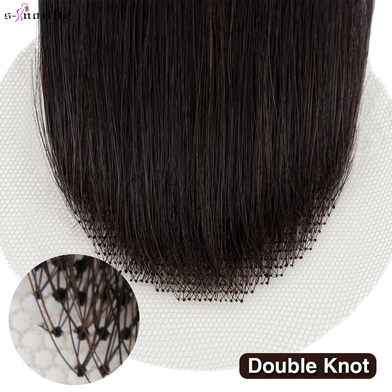 S-noilite 8-дюймовая кружевная Накладка для волос, Накладка для волос, ручная вязка, натуральные человеческие волосы, замена капиллярной протезы