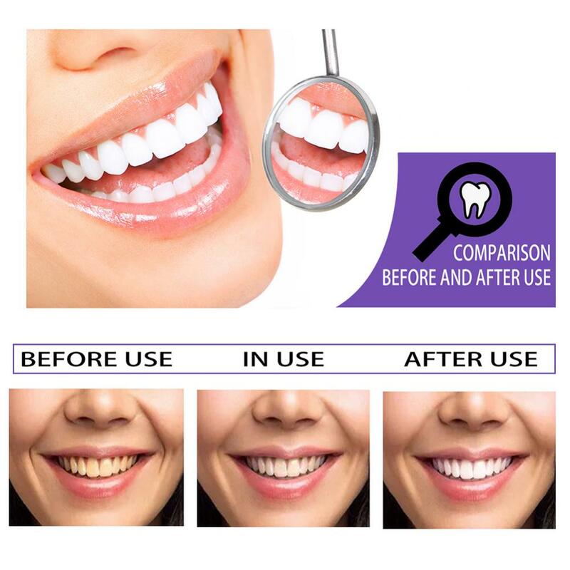 Purple Whitening Toothpaste Deep Cleaning Remove Stains Reduce Yellowing Care For Teeth Gums Fresh Breath Brightening Teeth 30ml