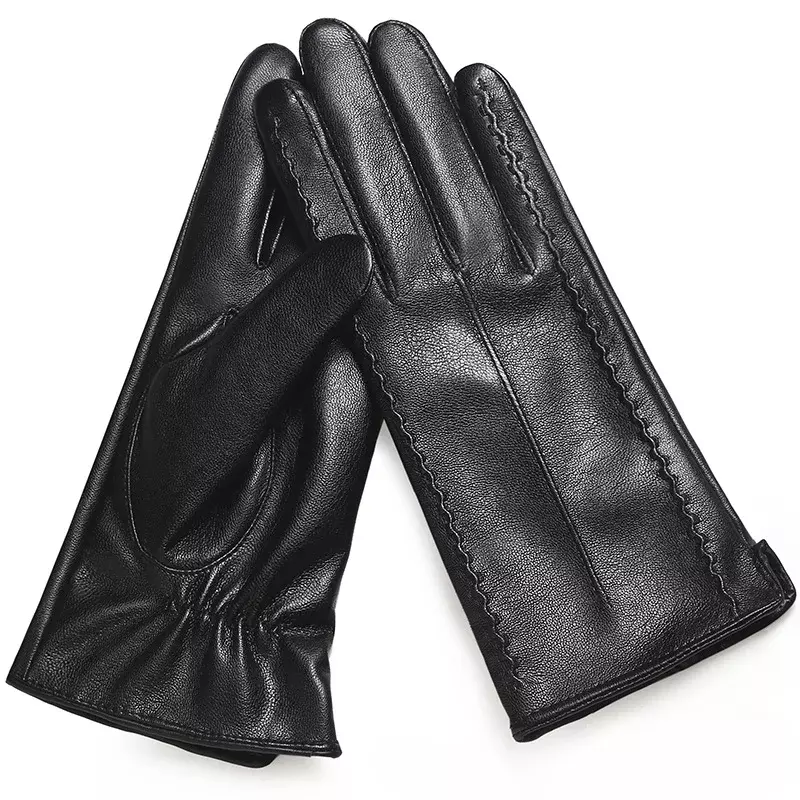 Autumn Winter High Quality Elegant Women Synthetic Leather Gloves Thermal Hot Trendy Female Warm Glove Touch Screen