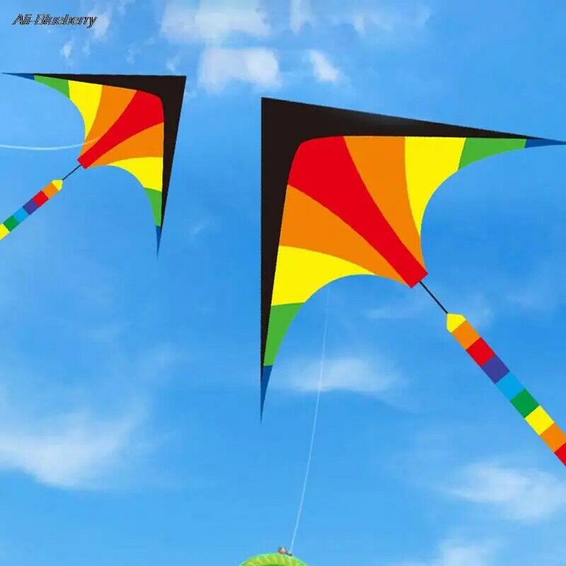 Grote Kleurrijke Prairie Vlieger Vlieger Speelgoed Voor Kinderen Kites Handvat Lijn Outdoor Sport Vliegers Nylon Professionele Vliegers